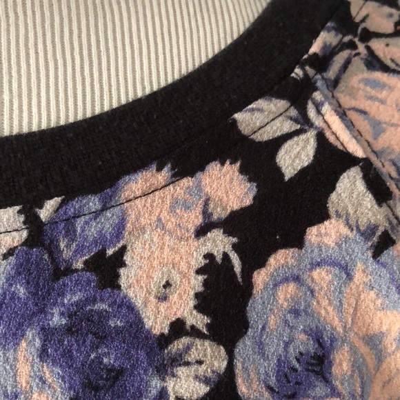 Forever21 Brooklyn Black Purple Floral Crewneck No 95 Pullover size 3X - Picture 8 of 11